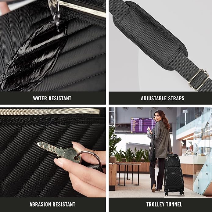 Kenneth Cole REACTION Chelsea Quilted Chevron 15" Laptop & Tablet Business Tote with Removable Shoulder Strap