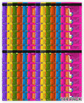BAZIC PRODUCTS Bright Color 3-Ring Pencil Pouch with Mesh Window, 144-Case | clear mesh window and a zipper closure for pens, pencils, supplies