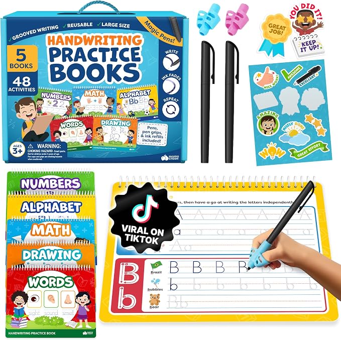Magic Grooved Writing Practice Books for Kids 3-7