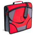 Case-it Zipper Binder | 4-Inch D-Rings | 800-Sheet | D-186 Fire Engine Red | King Sized Zip Tab, 5-Subject Expanding File Folder, Multiple Pockets, Storage Organizer, Shoulder Strap, School & Office