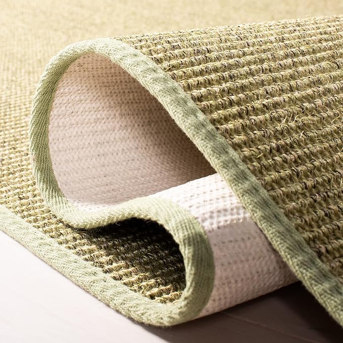 Martha Stewart x SAFAVIEH Area Rug Collection - 2'3" x 10' Runner, Green, Sisal & Jute, Farmhouse Style, Ideal for Living Room, Foyer, Bedroom, Hallway (MSR9501Y)