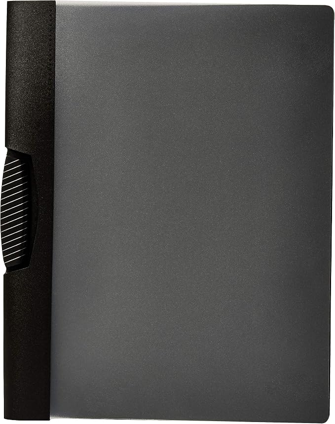 Amazon Basics Report Covers with Clip, Clear Front Presentation Folders, 9 x 10.5 inches, Grey, Pack of 10