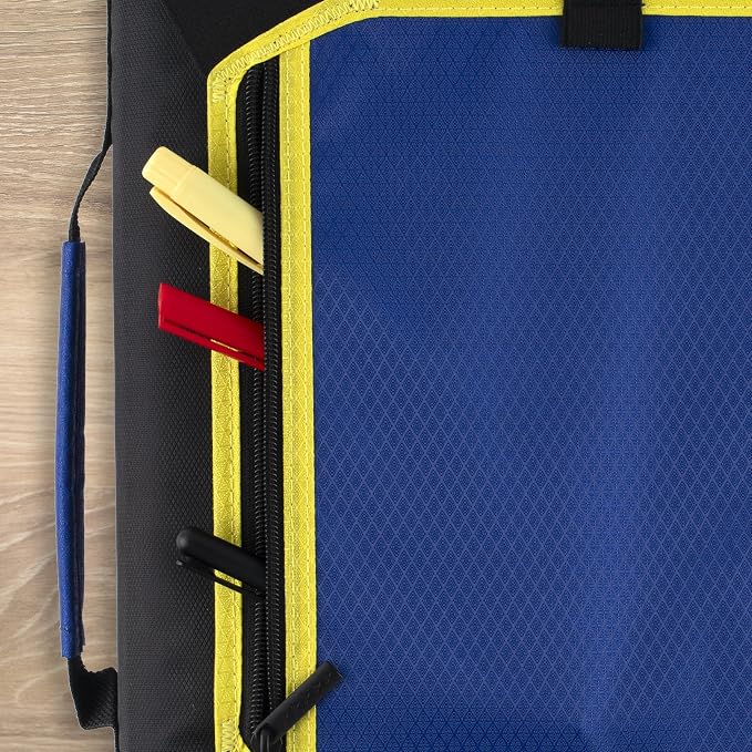 Five Star Zipper Binder 2 Inch O-Rings Case Organiser with Expansion Panel and 5-Tab Expanding File Folder, 580 Sheet Capacity, Cosmic Blast (290520M)