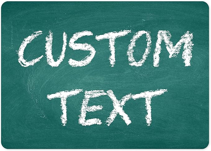 Custom Sign, Custom Street Sign, 11 Font Colors, 13 Font Styles, 4 Hole Options, 22 Sizes, 10x14 Inches, Rust Free DiBound, Fade Resistant, Made in USA by My Sign Center (Chalkboard Green)