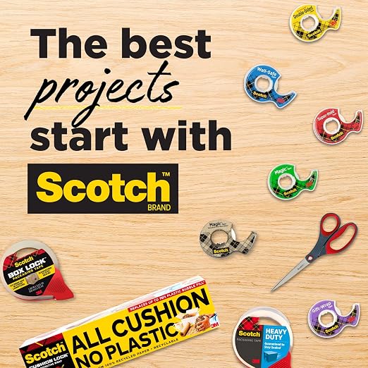 Scotch Magic Tape, Invisible, Home Office Supplies and Back to School Supplies for College and Classrooms, 18 Rolls (Pack of 8)