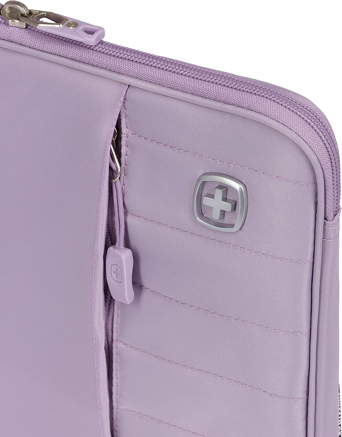 SwissGear Padded Zippered Laptop Sleeve, Micro-Twill Laptop Case with Zippered Front Compartment & Fleece Lining