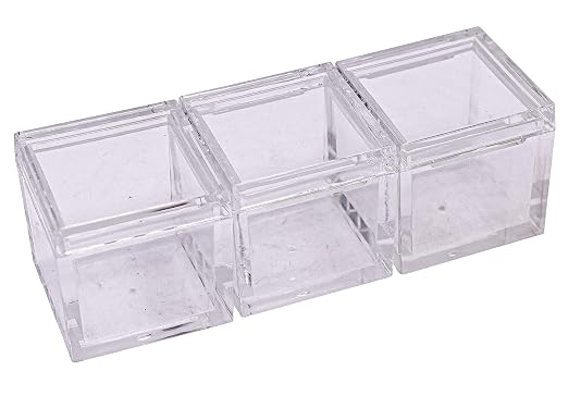 10pcs Acrylic Box Trays for 1" 25.4mm Element Cubes Clear Case Periodic Table Bracket for Elements Collections Science Education Displays
