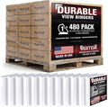 Samsill Durable 1.5 inch 3 Ring Binder, Made in USA, D Ring Binder, 100% Recycled Chipboard, White, Pallet of 480 Binders in 40 Cartons