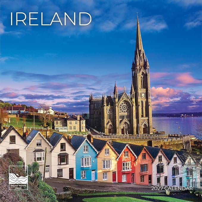 Ireland 2027 Wall Calendar, 12 x 24 Hanging Pacific Waters Press