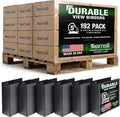 Samsill Durable 5 inch 3 Ring Binder, Locking D Ring 100% Recycled Chipboard, Black, Pallet of 192 Binders in 32 Cartons