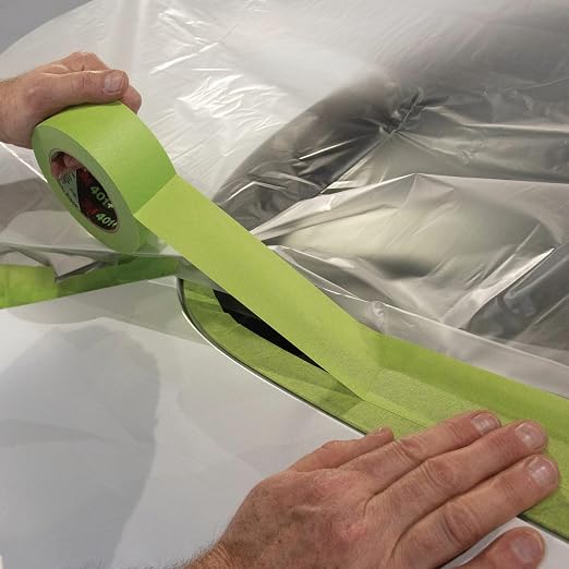 3M High Performance Green Masking Tape 401+, 12 mm x 55 m 6.7 mil | Strong Holding Power for Automotive, Specialty Vehicle and Industrial Markets, Case of 48