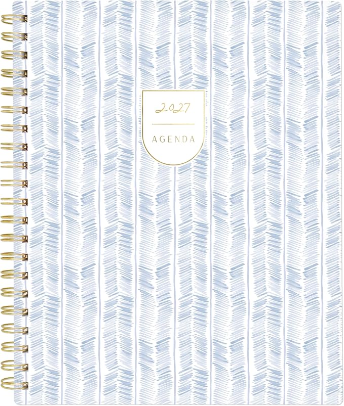 Mead Cambridge 2027 Planner, Weekly & Monthly, 8.5" x 11", Leah Bisch, Herringbone (LB55-905-27)