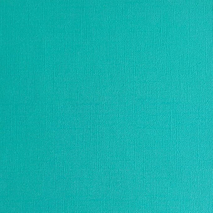 Turquoise Necklace—12x12 Textured Cardstock | 80lb Textured Blue Scrapbook Paper | Premium Cardstock for Cricut Cutting | 25 Sheets