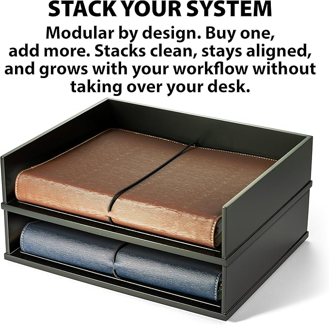 Victor Wood Stacking Letter Tray