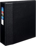 Avery® Heavy-Duty 3 Ring Binder, 4" EZD® Rings, 1 Black Binder | For Heavy School, Home and Office Use, One Touch Locking Rings, Full-Coverage Panels, Four Interior Storage Pockets