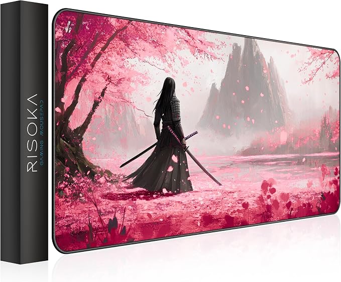 XXL Anime Gaming Mouse Pad 35.4 x 15.7 inch - Water-Resistant | Stitched Edges - Large XL Mousepad for Desk - Gamer Accessories Big Full Deskpad Mat Game Mousepads Deskmat