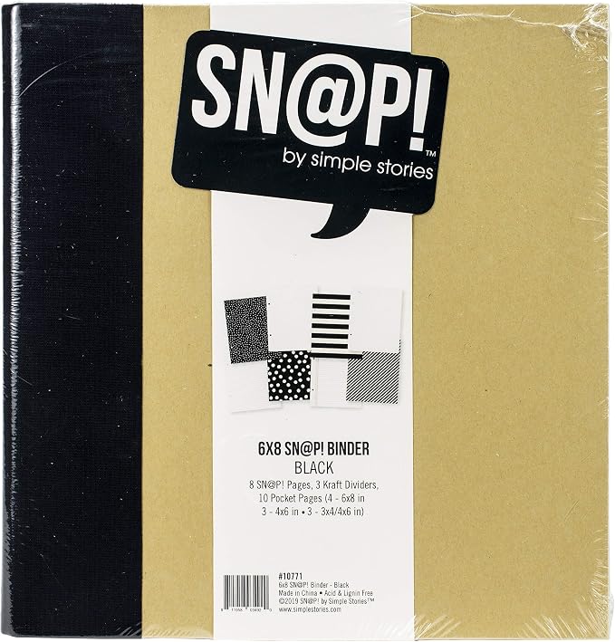 Simple Stories SNAP Binder SN@P 6X8, us:one size, Black