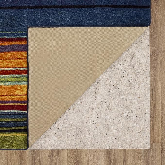 Mohawk Home Rainbow Stripe 6' x 9' Area Rug - Multicolor - Perfect for Living Room, Dining Room, Office