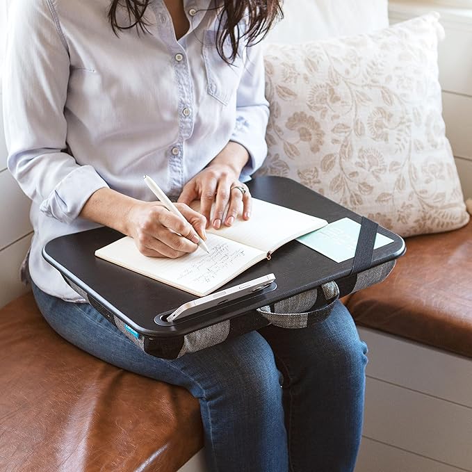 LAPGEAR Designer Lap Desk – Buffalo Check, Fits 15.6” Laptops