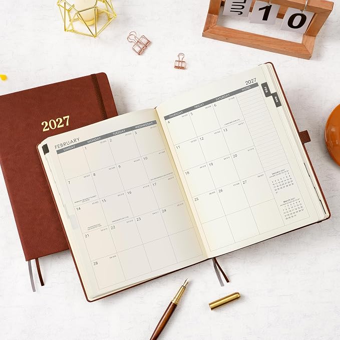 Vondafe 2027 Planner Weekly and Monthly, Jan. 2027 - Dec. 2027, 9" x 11"