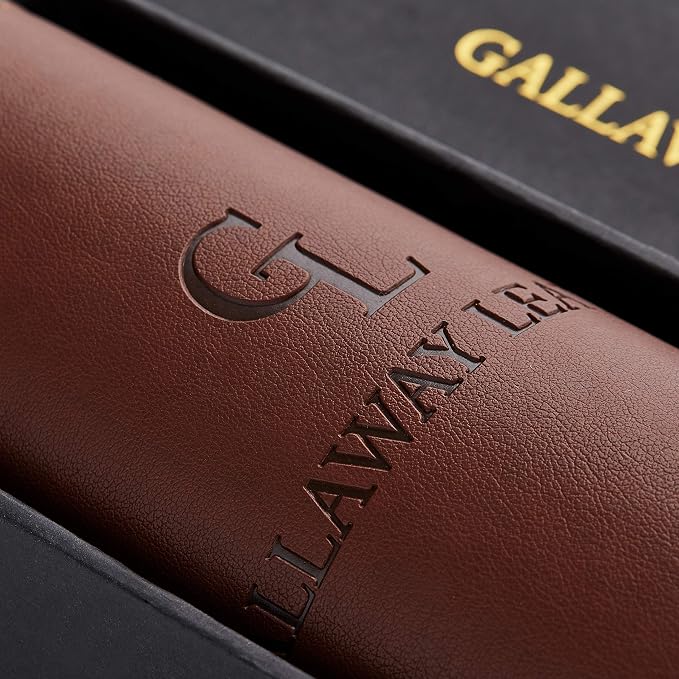 Gallaway Leather Desk Mat, Office Writing Desk Pad, Large 36" x 17" Dark Brown, for Top of Desks, Gift Ready Elegant Computer Desk Cover Protector PU Leather