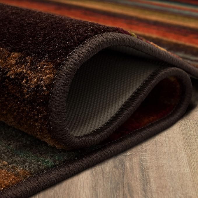Mohawk Home Boho Stripe 6' x 9' Area Rug - Multicolor - Perfect for Living Room, Dining Room, Office