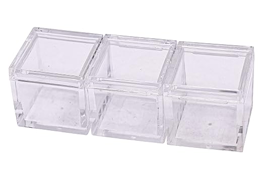 HQRP-Crystal 5pcs Acrylic Box Trays for 1" 25.4mm Element Cubes Clear Case Periodic Table Bracket for Elements Collections Science Education Displays