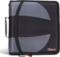 Case-it The Dual 2-in-1 Zipper Binder - Two 1.5 Inch D-Rings - Includes Pencil Pouch - Multiple Pockets - 600 Sheet Capacity - Comes with Shoulder Strap - Jet Black Dual-101 | Dual 2-in-1, Pencil Pouch, Multiple Pockets, School & Office Organizer, Shou...