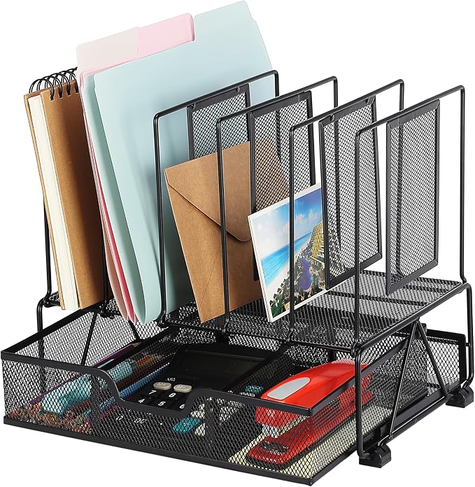 Mr. Pen- Mesh Desk Organizer with Drawer | Office Desk Organizers and Accessories, Desk Organization, Desktop Organization, Desk Organizers and Storage