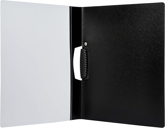 Amazon Basics Report Covers with Clip, Clear Front Presentation Folders, 9 x 10.5 inches, Grey, Pack of 10