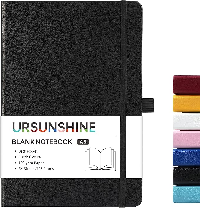 Blank Journal/Notebook - Classic Notebook/Journal with Ribbon, 5.7" x 8.4"