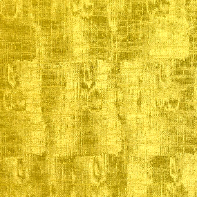 Lemon Twist —12x12 Textured Cardstock | 80lb Textured Yellow Scrapbook Paper | Premium Cardstock for Cricut Cutting | 25 Sheets