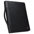 Case-it Zipper Padfolio | Letter Size | 3-Ring Binder | PAD-40 Black | Executive, Removable 3-Ring Binder, Letter Size Writing Pad, Pebbled Faux Leather, School & Office