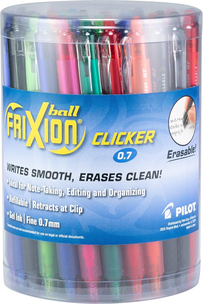 PILOT FriXion Clicker Erasable, 36 Count Pouch