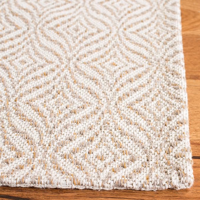 Martha Stewart x SAFAVIEH Area Rug Collection - 4' x 6', Charcoal & Grey, Flat Weave Cotton, Ideal for Living Room, Foyer, Bedroom, Accent Space (MSR403B)