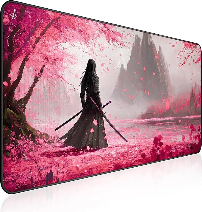 XXL Anime Gaming Mouse Pad 35.4 x 15.7 inch - Water-Resistant | Stitched Edges - Large XL Mousepad for Desk - Gamer Accessories Big Full Deskpad Mat Game Mousepads Deskmat