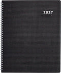 Brownline® 2027 DuraFlex Weekly Planner, Appointment Book, 12 Months, January to December, Twin-Wire Binding, 11" x 8.5", Black (CB950V.BLK)