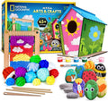 National Geographic Mega Arts and Crafts Activity Kit for Kids Ages 8-12 | Rock Painting, Weaving Loom for Kids & Birdhouse Craft, 3 Creative Projects, 25 Bonus Activities, Art Supplies, Birthday Gift