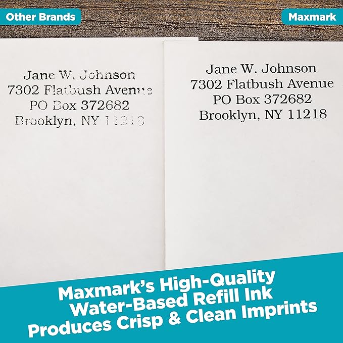 MaxMark Premium Refill Ink with Control Tip Bottle for Self-Inking Stamps, Green Color - 1 oz.
