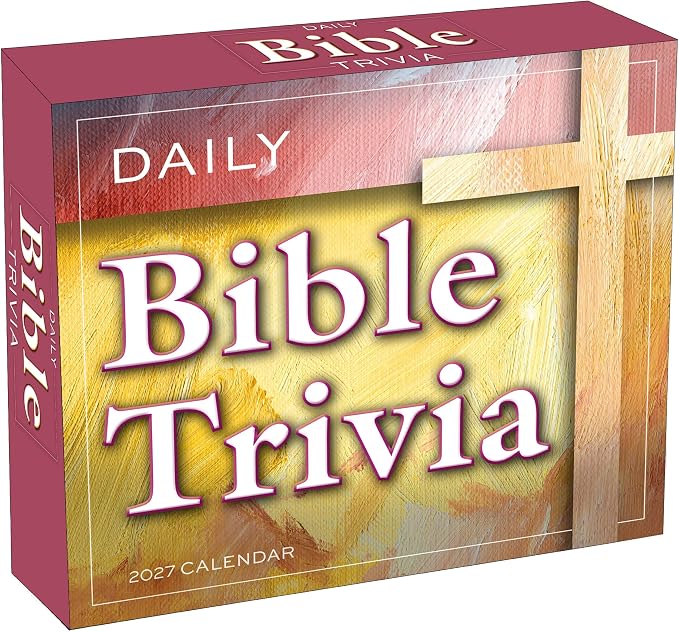 Bible Trivia 2027 Daily Desk Calendar: Boxed Page-a-Day Christian Quiz Calendar with Daily Scripture Facts, Bible Challenges & Faith-Based Fun