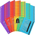 Leelosp 60 Pack Pencil Pouch for 3 Ring Binder,Classic Color | Bulk Mesh Zipper Binder Pouches Pencil Boxes for Classroom Pencils Case Bags for Storing School Students Teacher Supplies