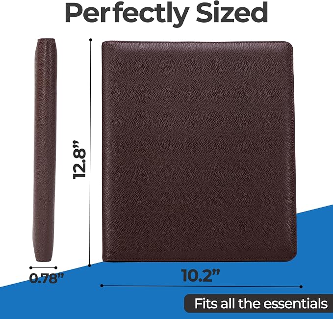 Case-it Business Padfolio | Letter Size | PAD-14 Brown | Premier, Letter Size Writing Pad, School & Office