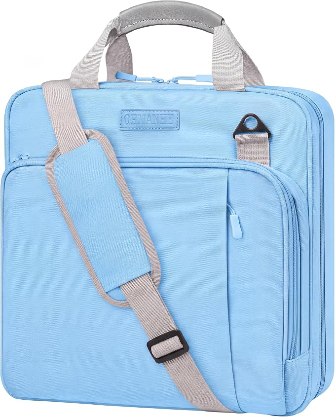 3-Ring Zipper Binder Organizer with Shoulder Strap, 2 Inch Binder | 500 Sheets Zip Up Binder Bag with Multiple Pockets & Storage, Laptop, Books Organizer for School Students and Teachers