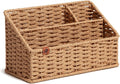 U Brands Woven All-in-1 Desk Organizer, Rattan, 1 Count, for Home Office