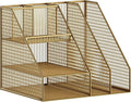 Martha Stewart Ryder Mesh Metal Magazine File Holder, Gold | Steel Mesh, Gold Finish