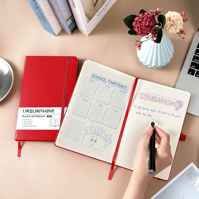 Ruled Notebook/Journal - Classic Lined Journal/Notebook, 5.3'' x 8.26''