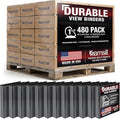 Samsill Durable 1.5 inch 3 Ring Binder, Made in USA, D Ring Binder, 100% Recycled Chipboard, Black, Pallet of 480 Binders in 40 Cartons