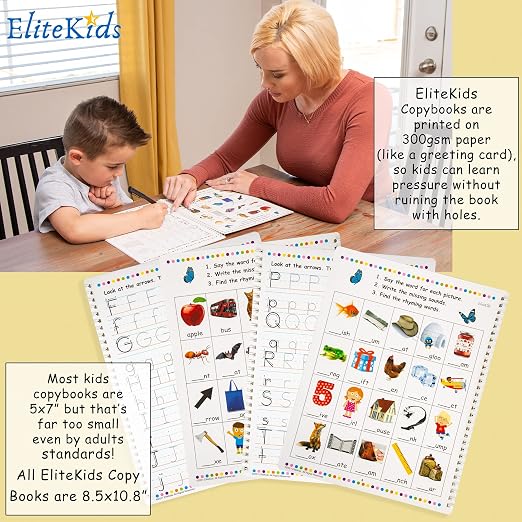 Teacher Designed Large Reusable Practice Workbook for Kids. Groove Letter Tracing Alphabet Book, Phonics and Handwriting Book. Pre K and Kindergarten Workbook