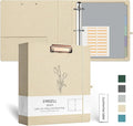 EYROZILL 3 Ring Binder 2 Inch, Binder for Letter Size (11" x 8.5") with 5 Tab Dividers, File Folder Labels and Low Profile Clipboards, Tulip White