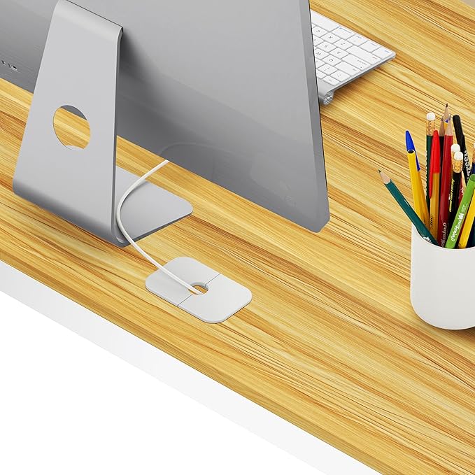 SHW 55-Inch Commercial-Grade Office Computer Desk, Oak | 10-Year Limited Warranty